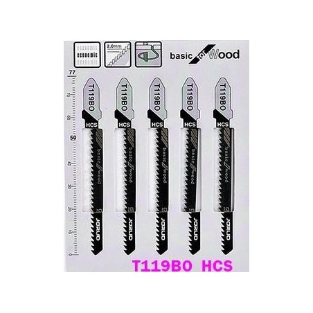 Lames de scie sauteuse pour le Bois, T119BO