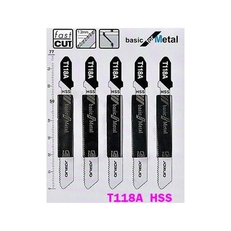 Lames de scie sauteuse pour le Métal, T118A