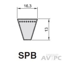 SPB2060 Courroie Trapézoïdale Lisse Continental
