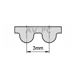 Courroie dentée ouverte 3M largeur.9mm